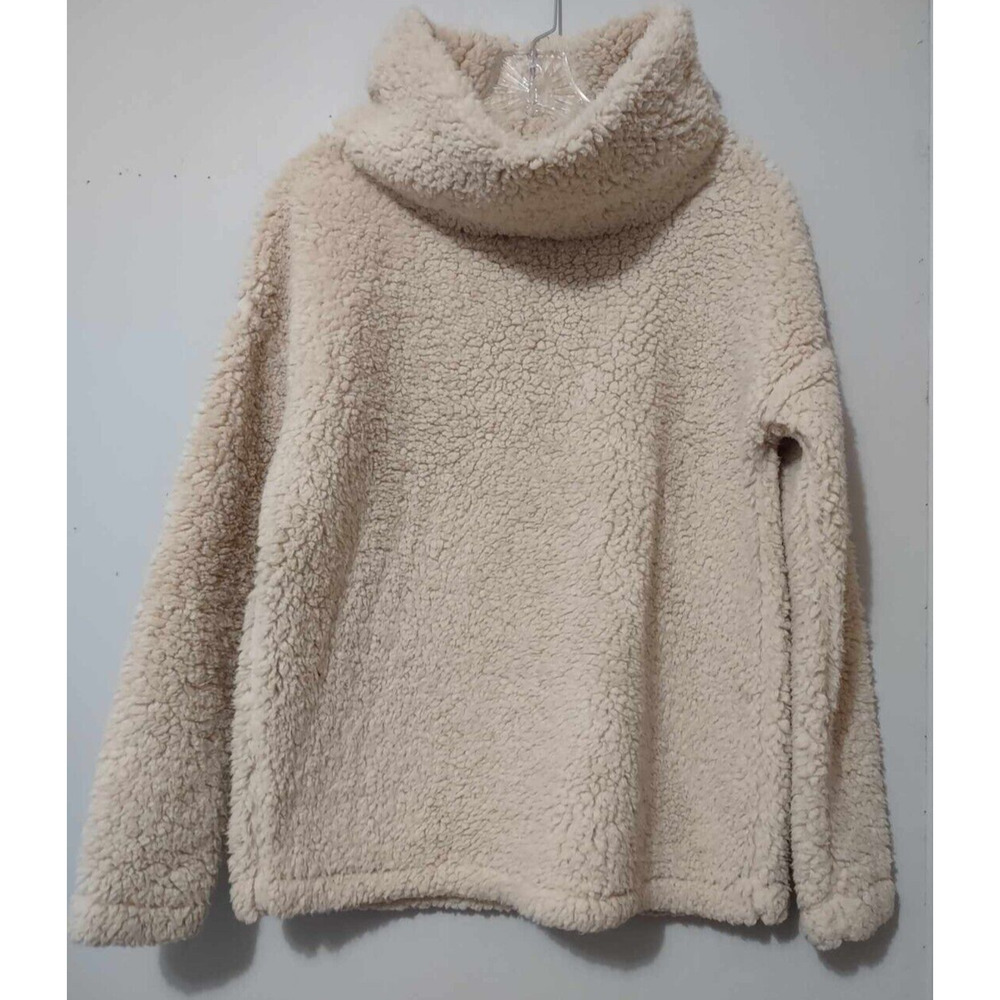 A New Day Cream Sherpa Pullover Sweater Size Medium